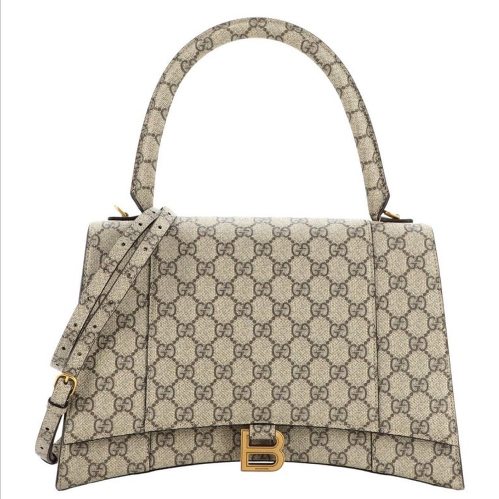 GUCCI X BALENCIAGA HACKER PROJECT HOURGLASS BAG WITH TOP HANDLE/CROSSBODY STRAP